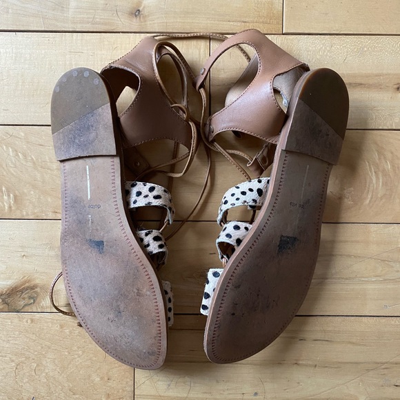 Leopard Print Gladiator Sandals - Picture 2 of 3